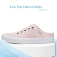 thumbnail image 3 of Obtaom Women Canvas Mules Memory Foam Clipper Fashion Sneakers Comfortable Slip-On Mule Backless Holiday Shoes（PINK US8）, 3 of 8