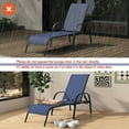thumbnail image 6 of Spaco Folding Lounge Chair with Backrest, Adjustable Patio Chaise, Chair for Outdoor, Navy, 6 of 10