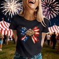 thumbnail image 2 of Womens 250th Anniversary Usa Shirt 250 Anniversary Usa Flag Independence Day Freedom T-Shirt Crew Neck Trendy America Pullover Tops, 2 of 4
