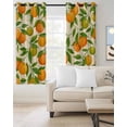 thumbnail image 2 of Green Orange Blackout Curtains for Bedroom Living Room Darkening Curtains 84 Inch Length 2 Panels Set Summer Botanical Leaves Watercolor Window Curtain Window Treatment Grommet Drapes 42"x84", 2 of 9