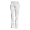 thumbnail image 4 of Daznico Womens Bootcut Jeans Casual High Waist Pants Trousers Pockets Classic Flare Denim Jeans,Tummy Control Bootcut Jeans-White-M, 4 of 4
