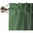 thumbnail image 5 of Dark Sage Green Black Ombre Kitchen Curtains and Valances Set, Rod Pocket Curtains Tier Farmhouse Window Curtains 24 Inch Length, Gradient Abstract Aesthetics 3 Piece Kitchen Curtains Set, 5 of 6