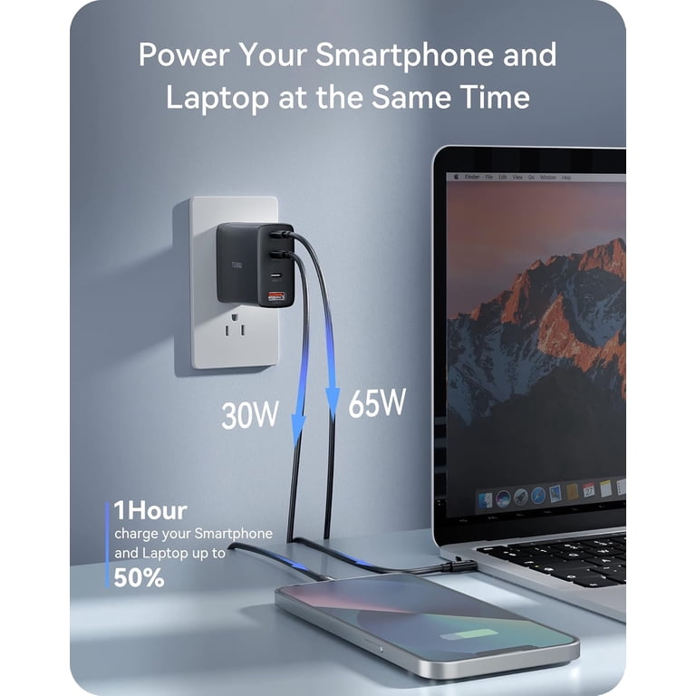 Chargeur USB-C GaN 10 Ports 1000W – PD3.1 140W, Prise EU, Protection Intégrée