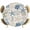Beige Lake Blue, variant on Elastic Fitted Round Tablecloth, Red Orange Coastal Waterproof Stretch Table Cover for 36"-44" Tables, Summer Beach Starfish Coral Nautical Rustic Washable Outdoor Tablecloths for Patio, Camping
