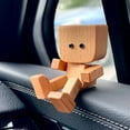 thumbnail image 3 of Shaking Wooden Man Figurine 2025 New Car Ornaments Handmade Shaking Feet Wooden Doll Creative Wood Desktop Decor Gifts for Wife Daughter, 3 of 5