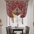 thumbnail image 3 of Country Boho Balloon Curtains for Bedroom/Front Door/Bathroom, Farmhouse Ethnic Abstract Nation Aesthetic Tie Up Curtains 63 Inch Length Light Filtering Kitchen Curtains Shades for Windows 46"x63", 3 of 8