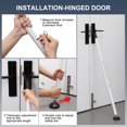 thumbnail image 5 of IHOMEPARK Door Security Bar, 1 1/8 inch Heavy Duty Bar Doorstopper Security Barricade Inside, 35-41.7" Adjustbale（White,1pc.）, 5 of 8