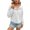 White, variant on Feancey Corduroy Long Sleeve Shirts for Women Half Button Collar Pullover Tops Fall Casual Lightweight Sweatshirt Solid Color Loose Tunic Tees White S
