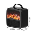 thumbnail image 3 of Xihbxyly Minichimenea Portátil, Efecto de Llama Realista, Protección Contra Sobrecalentamiento, Calentador Cerámico de 1500 W, Segura y de Bajo Consumo, Solución de Calefacción para Invierno, Diseño, 3 of 7