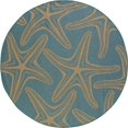 thumbnail image 1 of Art Carpet 29489 7 Pi. Collection de Plymouth Starfish Plat Tissé à l'Intérieur et à l'Extérieur Zone Ronde Rug&44; Bleu, 1 of 1