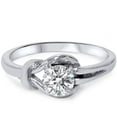 thumbnail image 4 of Pompeii 1/2ct Everlong Round Diamond Solitaire Knot Ring 14K White Gold (G/H,I1), 4 of 4