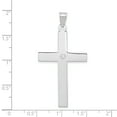 thumbnail image 3 of Finest Gold 14K White Gold 0.03CT Diamond Cross Pendant, 3 of 3