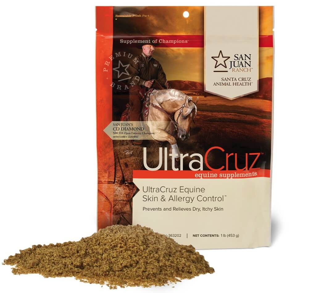UltraCruz Equine Skin and Allergy Supplement for Horses, 1 lb, powder