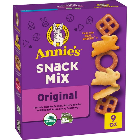 Annie's Organic Assorted Crackers and Pretzels Snack Mix, 9 oz