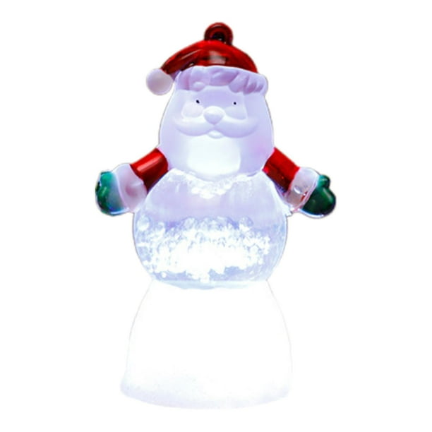 Escultura de luz nocturna navideña iluminada para fiesta, estante de sala de estar Papá Noel