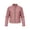 Pink, variant on Faux Suede Zip-Up Cropped Jackets For Women Fall Collared Long Sleeve Trendy Casual Loose Coats With Pockets S-XXL