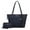 Navy, variant on MKF Collection Women's Gloria Faux Leather Tote Bag and Wallet, 2-Piece Fashion Set by Mia K - Charcoal