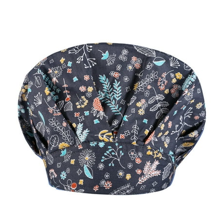 

Unisex Fashion Cotton Print Nurse Adjustable Hat Unisex Scrub Cap