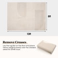 thumbnail image 6 of ZRSDIXK 8'x10' Area Rugs for Living Room, Arch Pattern Low Pile Textured Rugs Carpets, Washable Modern Rug for Living Room Bedroom Dining Room, Beige, 6 of 11