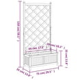 thumbnail image 2 of vidaXL Planter with Trellis Black Solid Wood Fir, 2 of 7