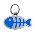 thumbnail image 2 of CBFFDC Metal Pet Tag Stainless Steel Pet ID Tag Rust Proof Engraved Letters Fish Shape Scratch Resistant Kitten Name Tags Durable Pet Supplies, 2 of 5