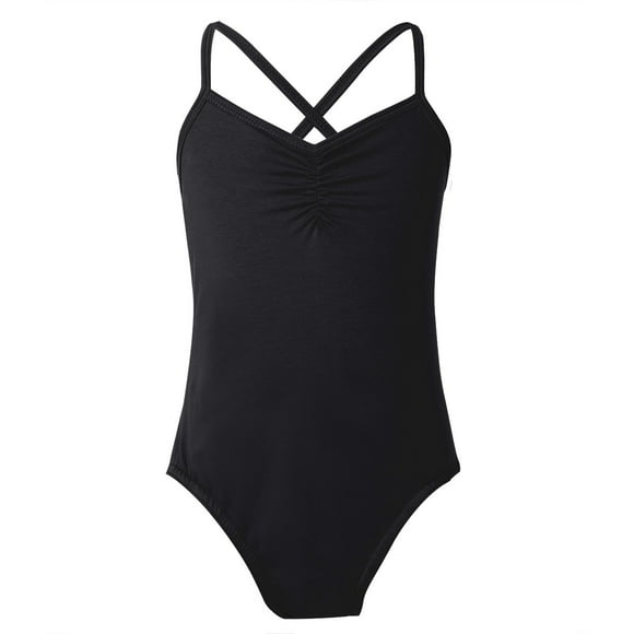 Zaldita Kids Girls Classic Ballet Dance Gymnastics Leotard Sleeveless Team Basic Leotard Dance Clothes Black S