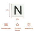 thumbnail image 2 of Stiles Crossword Letter Tiles, Wooden Wall Decor, 3.5 Inch, White, Letter N, 2 of 7