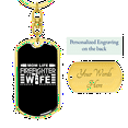 thumbnail image 3 of Mom'S Life Firefighter Wife Stainless Steel or 18k Gold Premium Swivel Dog Tag Keychain, 3 of 10