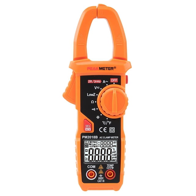 Pinza Amperimétrica Inteligente Pm2018B 600A Ca/Cc 6000 Recuentos Ncv Multímetro Digital Para Medir La Resistencia De Capacitancia De Temperatura De Voltaje Actual Monstrate TO002831-00