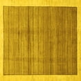 thumbnail image 1 of Ahgly Company Indoor Square Abstract Yellow Modern Area Rugs, 4' Square, 1 of 4