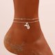 thumbnail image 1 of 1 Uds. (Plata) tobillera con colgante de plata multicapa, tobilleras de verano, joyería ajustable para pies de playa para mujeres y niñas Sincero Electrónica, 1 of 5