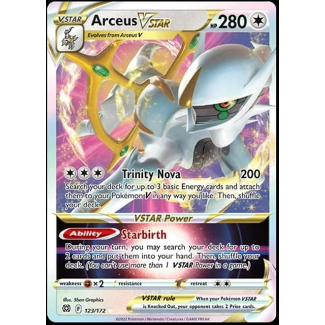 Carta Pokémon Arceus VSTAR 123/172 Brillant Stars - Ultra Rara
