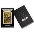 thumbnail image 6 of Zippo Tarot Card Brushed Brass Pocket Lighter, 6 of 6
