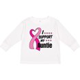 thumbnail image 3 of Inktastic Breast Cancer Awareness I Support My Auntie with Pink Ribbon Boys or Girls Long Sleeve Toddler T-Shirt, 3 of 5