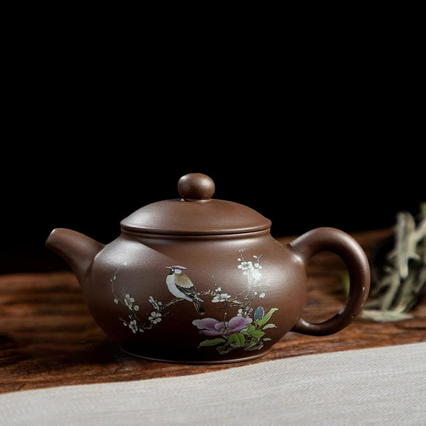 Tetera Teteras chinas hechas a mano para la oficina en el hogar Coleccionables Teaware Regalo Decoración Té suelto Tetera pintada a mano Tetera 170ml Primavera Macarena tetera zisha
