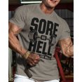 thumbnail image 2 of Gymish Sore As Hell Workout T-Shirt – Funny Sayings Lifting Gym Shirt for Men, Motivational Fitness Tee, Athletic Gym Apparel, 2 of 6