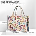 thumbnail image 3 of Large Capacity Tote Bag,Paw Prints and Bones Handbag Fashion Luxury Tote Bag,15.7"x13"x 5.1" Inches,Laptop Compatible, 3 of 6
