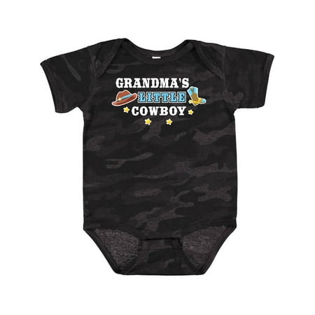 

Inktastic Grandmas Little Cowboy with Cowboy Hat and Boots Gift Baby Boy Bodysuit