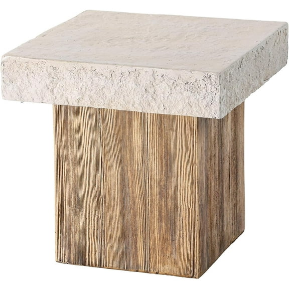 SUNBURY Outdoor Concrete Coffee Table,  Outdoor Table Square in Antique Beige Coffee Table for Patio, Garden, Backyard