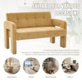 thumbnail image 5 of 46" Wide Modern Armchair with Ergonomic Design, Loveseat Upholstered Sofa with Armrest, Chenille Leisure Sofa for Living Room Bedroom, Yellow, 5 of 9