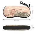 thumbnail image 2 of Honeii Combine harvester working with tractor Print Neoprene Glasses Case,Spacious for Sunglasses and Eyeglasses,Zipper Eyeglass Case With Belt Clip, 2 of 6