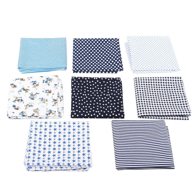 50x50cm 8Pcs Distinctif Imprimé Tissu Tissu de Coton Bricolage Couture Projet Matériel