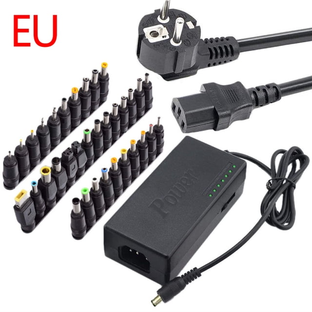 Adaptador de corriente para computadora portátil de 96 W y puntas Juego de adaptador de corriente portátil ajustable para computadora portátil universal, enchufe de la UE Methold EL5090-02B
