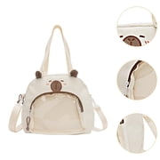 Wxqbjtam Ita Bag Badge Bag Cute Capybara Girls PVC Pin Display Bag for Shopping Halloween White