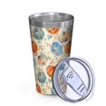 thumbnail image 2 of 16oz Tumblers Fall Pumpkins Leaves Pattern Stainless Steel Vacuum Insulated Double Wall Travel Tumbler Cups Mug with Lid and Straw,Cleaning Brush for Coffee,Tea, 2 of 4