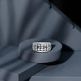 thumbnail image 5 of Rosec Jewels Lab Diamond Wedding Ring for Bride - Statement Band Ring (Ef-Vs Quality) - with Jewelry Box, 14K White Gold, US 11.00, 5 of 8
