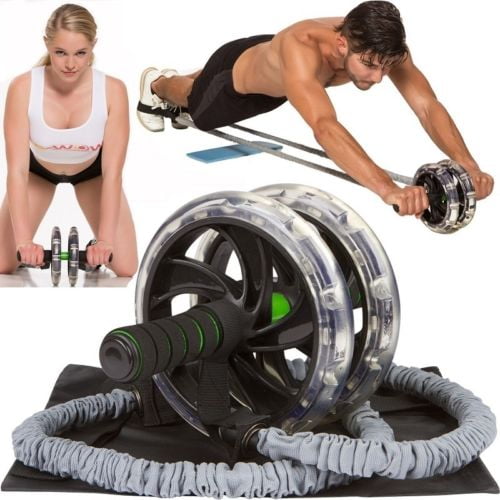 Details about   ABS Abdominal Wheel Exercise Roller foldable fitness roller mens and womens 