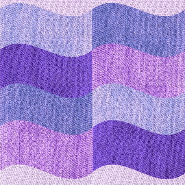 Ahgly Tapis d'Intérieur Lavable en Machine Carré Transitionnel Aztech Violet, 6 Pieds Carré