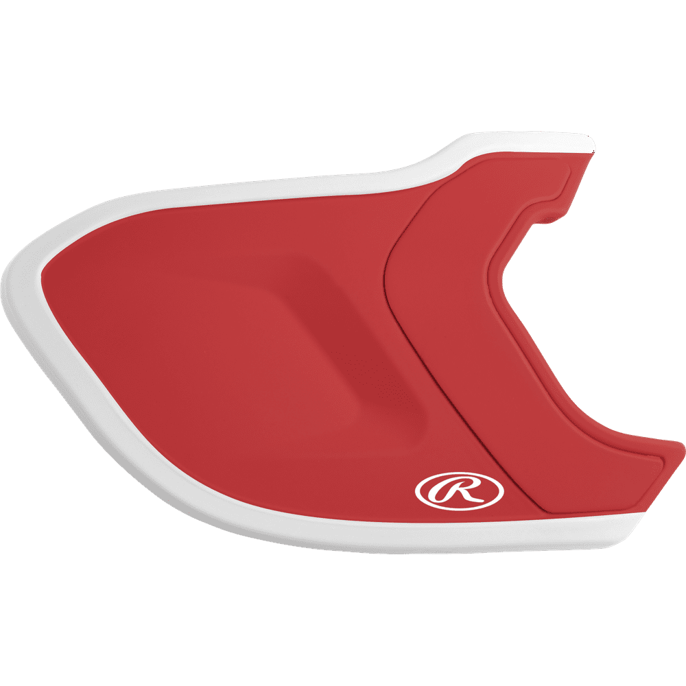 Rawlings Mach EXT Batting Helmet Extension Flap Piece, Scarlet, Left Hand Batter
