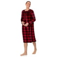 thumbnail image 4 of Aria Women’s Long Sleeve Strech Velour 44" Sleepwear Gown with Braided Trim, Sizes XS-5X, 4 of 7